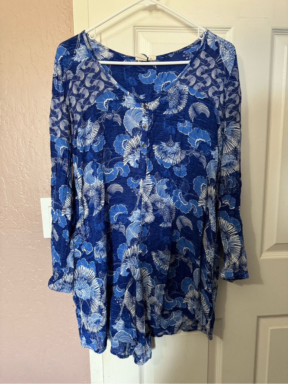 Roxy Blue and White Floral Shorts